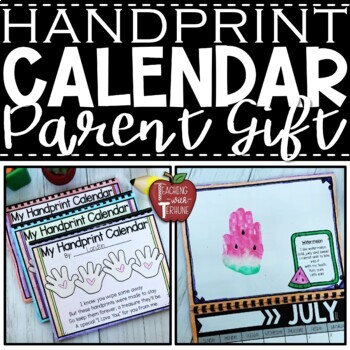 Preview of Handprint Calendar – Student Made Calendar for a Parent Christmas Gift