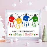 Handprint Christmas Lights | Christmas Handprint Craft