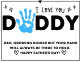 Handprint Daddy Craft Father's Day Keepsake Prinatble Gift