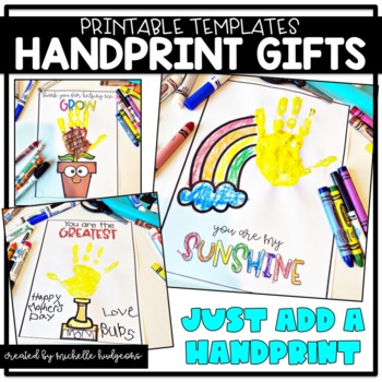 Preview of Handprint Gifts Mothers Day Fathers Day Grandparents Day