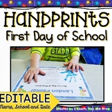 First day of School Handprints Poem Preschool, Pre-K or Ki