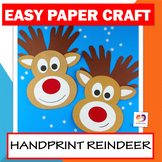 Handprint Reindeer Craft - Christmas Craft Activity