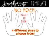 Handprint Template - Handprints - Handprint Cut-outs