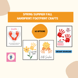 Handprint and Footprint craft for Spring, Summer and Fall 