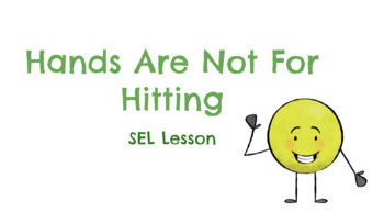 Preview of Hands Are Not For Hitting: SEL Lesson