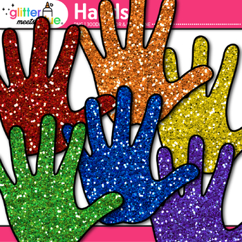 Hand Clip Art: Community Helper Handprint Graphics {Glitter Meets Glue}