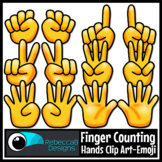 Finger Counting Hands Clip Art - Emoji Style