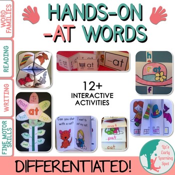 Preview of Word Families: Hands-On -AT Activities