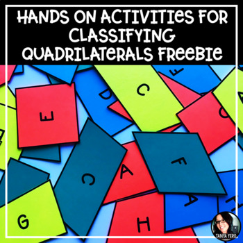 free hands on activities for classifying quadrilaterals test prep freebie