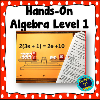 Preview of Hands On Algebra Level 1