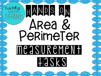 Preview of Hands On Area and Perimeter Tasks FREEBIE!