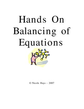 Preview of Hands On Balancing of Equations