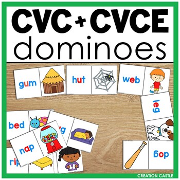 Hands On CVC Words and Silent E Dominoes for Literacy Centers | TPT