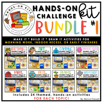 Preview of Hands-On Challenge Kit BUNDLE #1 | Morning Work | Indoor Recess Activities