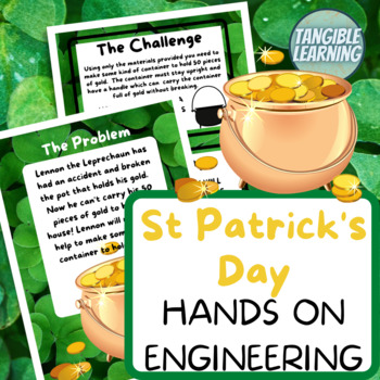 Preview of Hands On Engineering: STEM St Patrick's Day Themed Making & Design Challenge