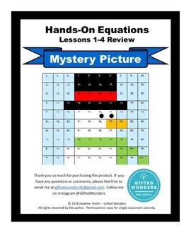 Preview of Hands-On Equations Snowman Mystery Picture