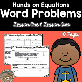 Preview of Hands On Equations Word Problems
