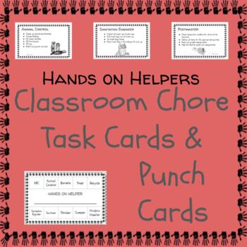 Preview of Hands On Helpers Classroom Chore Task Cards