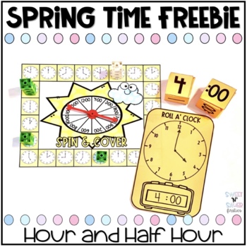 Preview of Hands On Hour and Half Hour FREEBIE