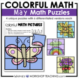 Hands On MATH Puzzles - MAY Mother's Day Flowers Themes wi
