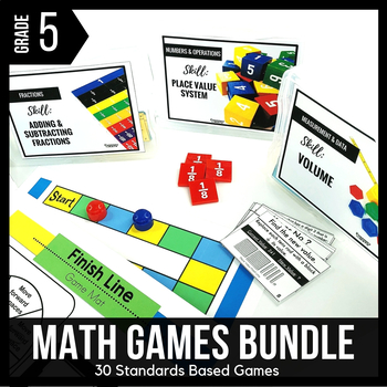 Preview of 5th Grade Math Games - Hands On Small Group Math Activities