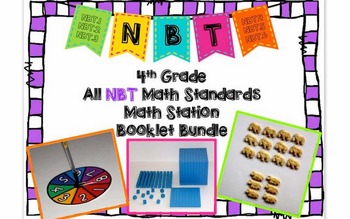 Preview of Hands-On Math Station Booklet - NBT Bundle {All 4th Grade NBT Standards}