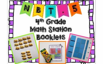 Preview of Hands-On Math Station Booklet - NBT.5 {Multiplication / Arrays / Area Models