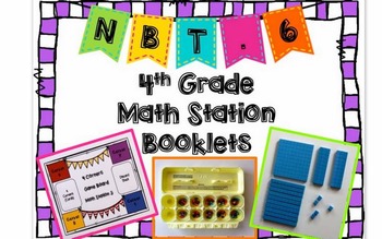 Preview of Hands-On Math Station Booklet - NBT.6 {Division / Quotients / Remainders}