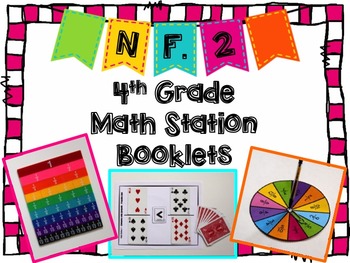 Preview of Hands-On Math Station Booklet - NF.2 {Comparing Fractions} Common Core