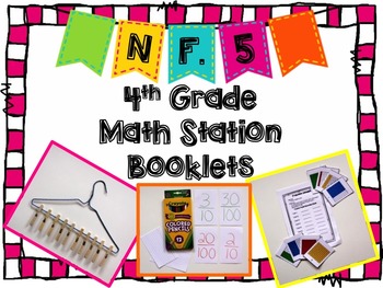 Preview of Hands-On Math Station Booklet - NF.5 {Decimal Fractions / 10ths  100ths}