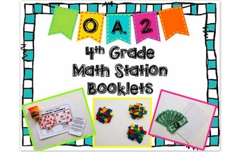 Preview of Hands-On Math Station Booklet - OA.2 {Multiplicative Comparison / Word Problems}