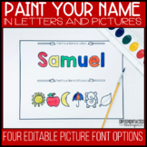 Name Practice - Editable - Painting Letters and Pictures w