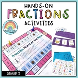 Hands on Math activities - Fractions Math centres Grade 2