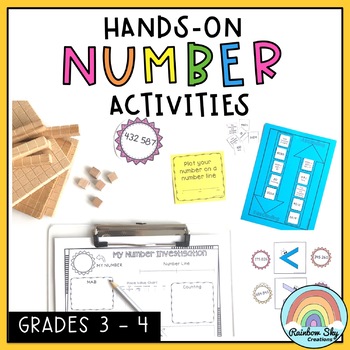 Preview of Hands-on Place Value activities | Number sense Grade 3 & Grade 4