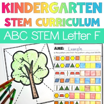 Preview of Hands-on STEM for Kindergarten | ABC Kindergarten Engineering Activity Letter F