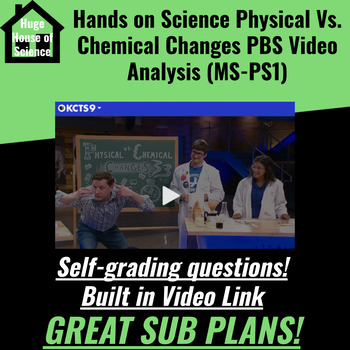 Preview of Hands on Science Physical Vs. Chemical Changes Video Analysis (Great sub plans!)