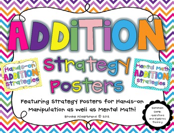 Preview of Hands-on and Mental Math Addition Strategies Posters