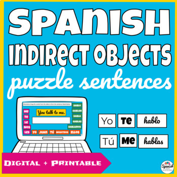 Preview of Hands-on learning: indirect object pronouns in Spanish | los objetos indirectos