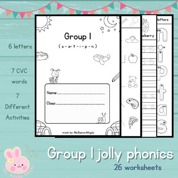 Preview of Phonics Worksheets & Assessments| Jolly Phonics aligned 4Groups Digital Resource