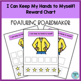 Hands to Yourself Positive Behaviour Token Chart for Autis