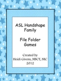 ASL Handshape File Folder Games
