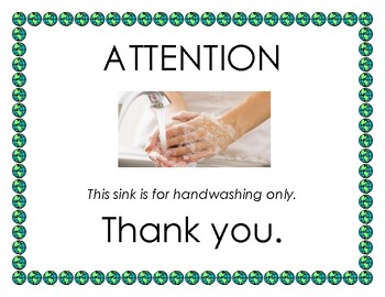 Preview of Handwashing Only Sign