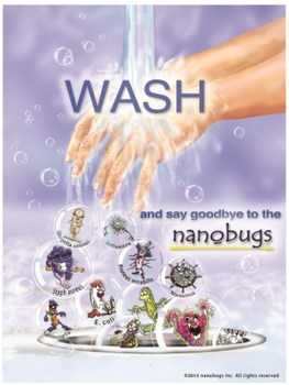 Preview of Handwashing Poster featuring the nanobugs