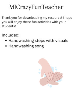 Preview of Handwashing Visuals & Song! *NO PREP POSTERS