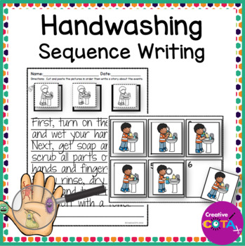 Preview of Handwashing Writing Center Story Retell Sequencing and Sentences