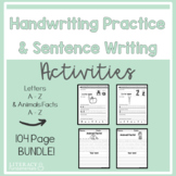Handwriting A to Z and Sentence Writing Practice Bundle