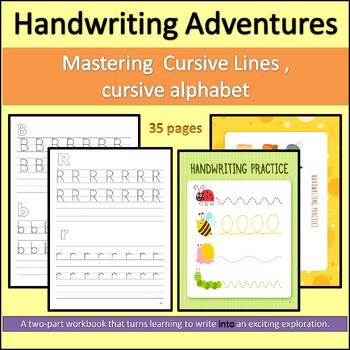 Preview of Handwriting Adventures: Mastering  Cursive Lines and cursive alphabet