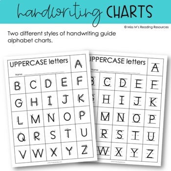 Printable Handwriting Chart