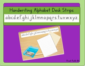 Preview of Handwriting Alphabet Desk Strips: HWT compatable