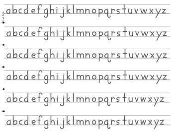 Handwriting Alphabet Desk Strips Hwt Compatable By Print Path Ot